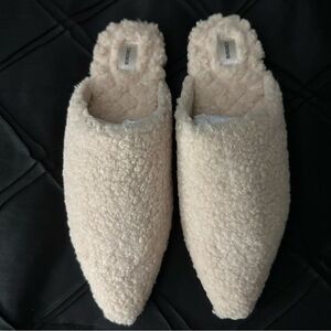 Birdies The Lark Ivory Shearling Slide Slippers Sz 10.5 w/ optional Rhinestones